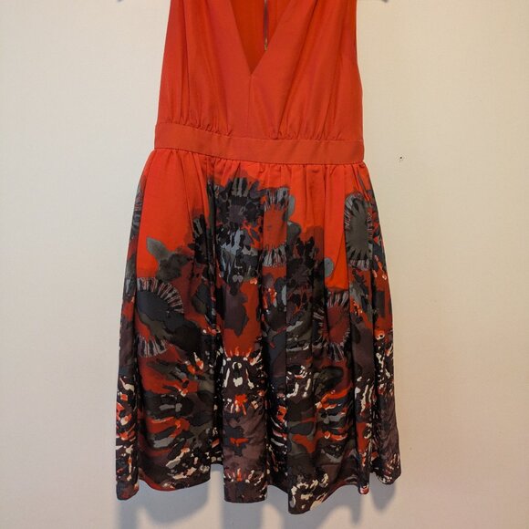 Adam Lippes Red Silk and Cotton Dress with pockets - Picture 2 of 11